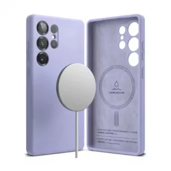 Ringke Silicone Magnetic MagSafe Case für Samsung Galaxy S25 Ultra Lavendel
