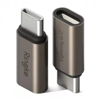 Ringke USB-C Male auf Lightning Female Adapter (2er-Pack) Gunmetal