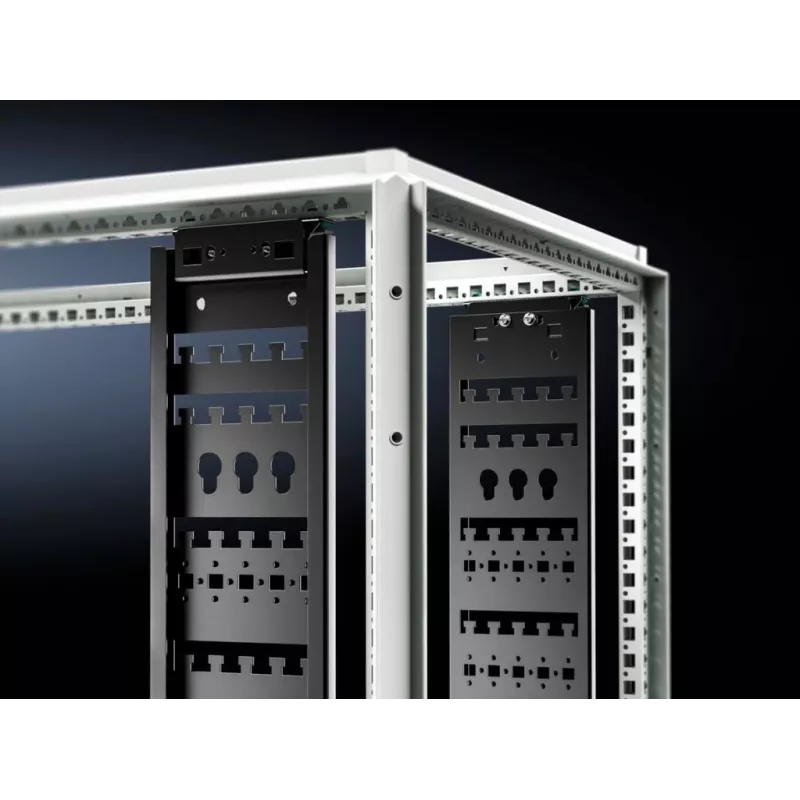 Rittal 5302.120 Kabelmanagement-Panel 1U 19 Zoll RAL 9005
