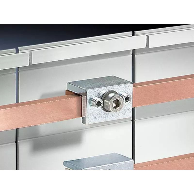 Rittal SV Stromschienen-Einzelverbinder 9350.075 (3er-Pack) für flache Kupferstromschienen, 1600 A, 1000 V, Schwarz