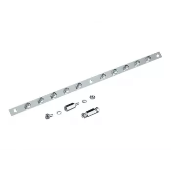 Rittal SZ 2413.375 Flachschienenverteiler, 10 Anschlüsse, Stahl, 375 mm, 100 A, 690 V AC