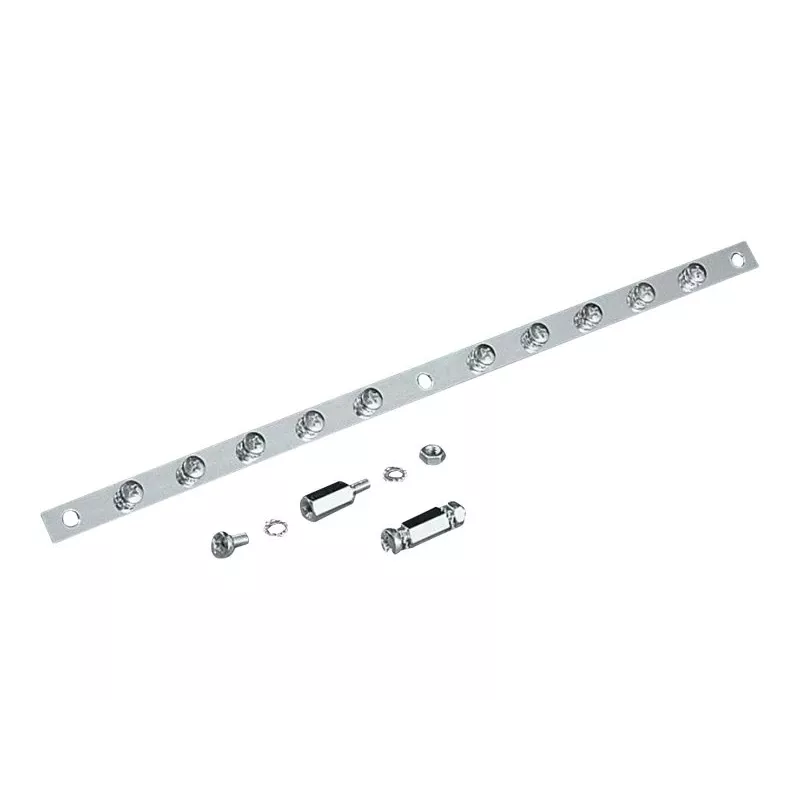 Rittal SZ 2413.375 Flachschienenverteiler, 10 Anschlüsse, Stahl, 375 mm, 100 A, 690 V AC