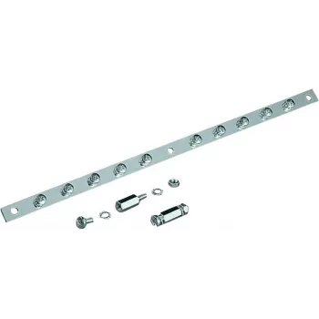 Rittal SZ 2413.375 Flachschienenverteiler, 10 Anschlüsse, Stahl, 375 mm, 100 A, 690 V AC