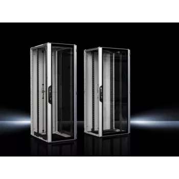 Rittal VX IT Netzwerkschrank 24U 19 inch 800x800x1200mm Lichtgrau/Jet Black
