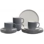 Ritzenhoff & Breker Jasper 12-teiliges Steingut-Kaffeeservice, Grau mit glänzender Glasur 407648