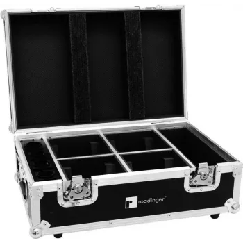 ROADINGER Flightcase für 4x AKKU TL-3 Trusslight QuickDMX mit integriertem Ladegerät 31005126