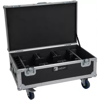 ROADINGER Flightcase für 6x Futurelight AKKU UP-4 QCL Spot QuickDMX MK2 mit Ladefunktion und Rollen 31005255