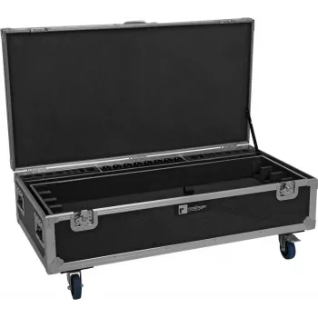 ROADINGER Flightcase für 8x AKKU IP Pixel Tube 360° PRO CRMX mit Ladefunktion und Rollen