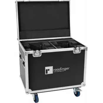 ROADINGER Flightcase für 2x EUROLITE DMH-190 Moving Heads mit Rollen Schwarz