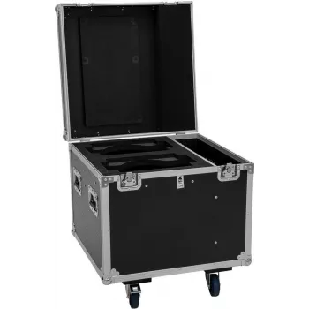 ROADINGER Flightcase PRO 2x IP TMH-W285 mit Rollen Schwarz 100kg Traglast