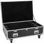 ROADINGER Flightcase PRO 4x LED BAR-8 SWING mit Rollen Schwarz max. 50 kg