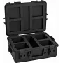 ROADINGER Kunststoffkoffer für 4x AKKU UP-4 QCL Spot QuickDMX MK2, Schwarz, 55x42,5x21 cm