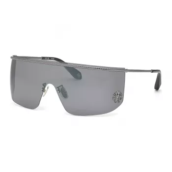 Roberto Cavalli SRC012M99530X Unisex Sonnenbrille - Oversized eckiger Rahmen mit UV400-Schutz