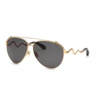 Roberto Cavalli SRC090M650300 Damen-Sonnenbrille - Acetatrahmen, UV400-Schutz, 65mm Glas
