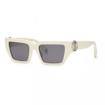 Roberto Cavalli Sonnenbrille SRC016M55847X Unisex Rechteckig Schwarz/Grau 55/19/135 mm
