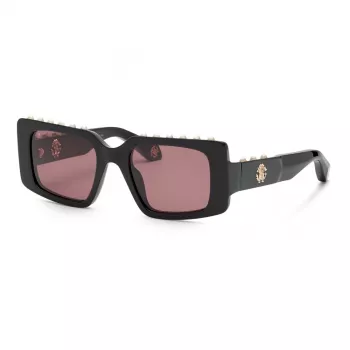 Roberto Cavalli Damen Cat-Eye-Sonnenbrille SRC039S 51mm Goldrahmen Braunes Gradient-Glas SRC039S51700Y