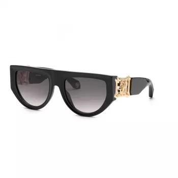 Roberto Cavalli Damen Cat-Eye-Sonnenbrille SRC063-560700 Braun Havanna Gradient 56mm