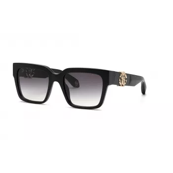 Roberto Cavalli Damen-Sonnenbrille SRC040M540700 54mm Butterfly Square Schwarz Grau Gradient UV400