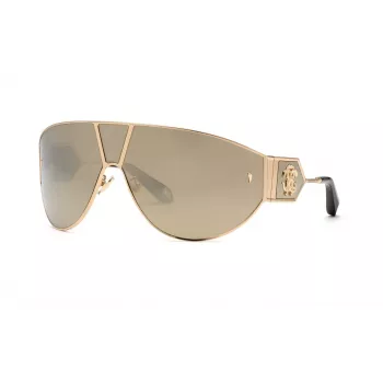 Roberto Cavalli Damen-Sonnenbrille SRC093-76300G 76mm Gradient Grau Gläser Schwarzes Gestell