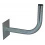 ROBSON Antennen-Wandhalterung L300 (30 cm) – feuerverzinkter Stahl, 38 mm Mastklemme, 4-Punkt-Basis, Außenbereich