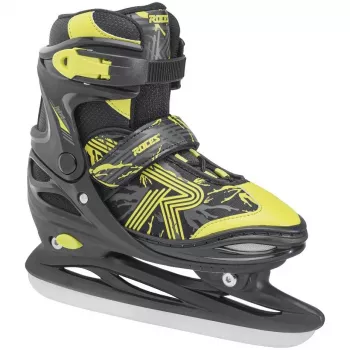 Roces Jokey Ice 3.0 Junge verstellbare Schlittschuhe Schwarz Limette 30-33