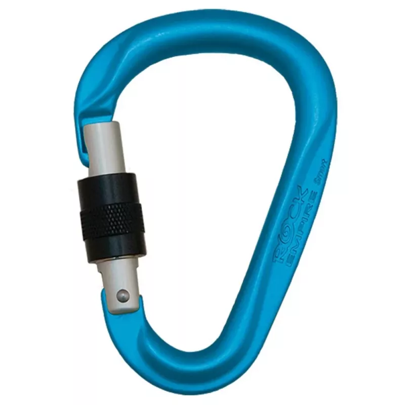 Rock Empire AL Smart HMS S Screw Gate Carabiner Aqua