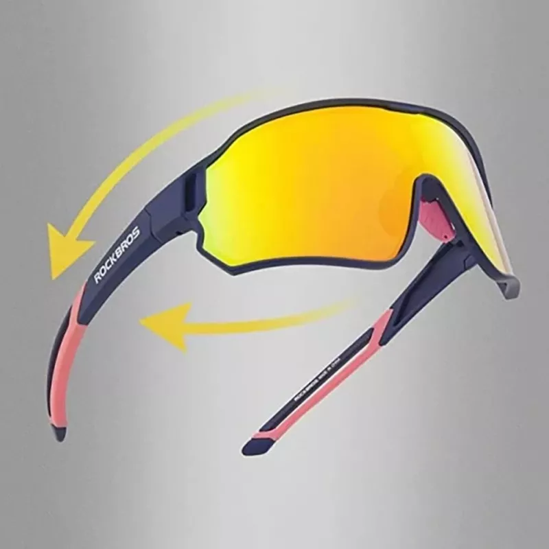 Rockbros 10134PL Polarisierte Fahrradbrille - Blau und Pink