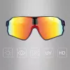 Rockbros 10134PL Polarisierte Fahrradbrille - Blau und Pink
