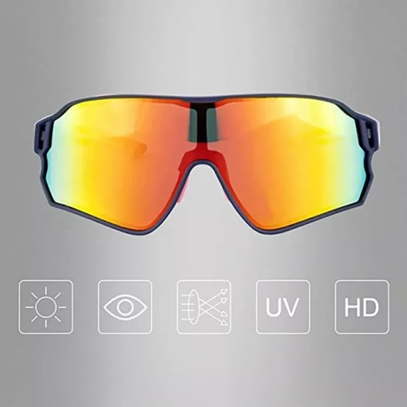 Rockbros 10134PL Polarisierte Fahrradbrille - Blau und Pink