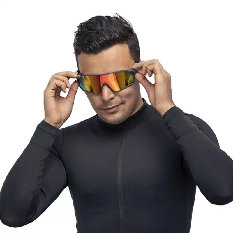Rockbros 10134PL Polarisierte Fahrradbrille - Blau und Pink