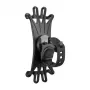 ROCKBROS Fahrrad-Handyhalterung LF436BK (Schwarz) - Aluminiumlegierung, 4,7-7,2 Zoll, Lenkerhalterung