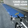 ROCKBROS elektronische Fahrradklingel - Schwarz, 110-120 dB, 4 Töne, wiederaufladbar, IPX4