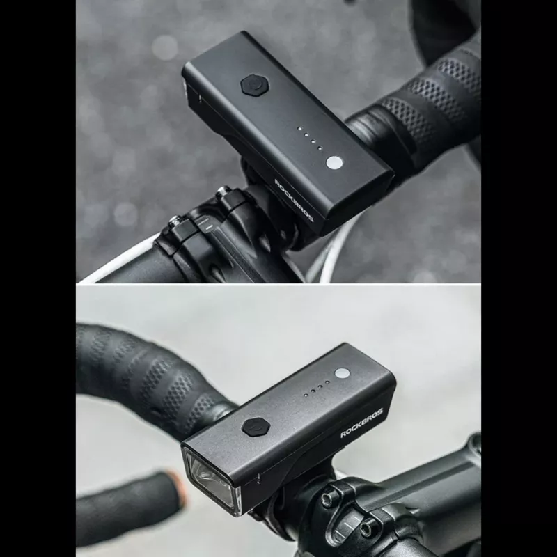 ROCKBROS Front Bike Light 260 lm mit USB-C auf USB-A Kabel - Schwarz