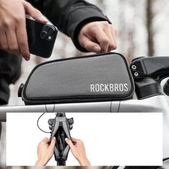 ROCKBROS ROAD TO SKY Top Tube Bike Bag 0.7L Waterproof - Grey