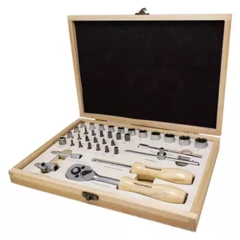 ROCKFORCE 1/4 Zoll Antrieb 38-teiliger Steckschlüsselsatz mit Ratsche und Bits
