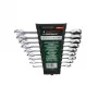 ROCKFORCE 9-teiliger metrischer Ratschen-Ringschlüsselsatz, Chrom-Vanadium-Stahl, 72 Zähne, 8-22 mm, DIN-Norm
