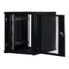 Rockstable 18U 19-Zoll Server-Rack-Schrank mit Mesh-Fronttür - freistehend - 800 kg Tragfähigkeit - Schlüsselschloss - Kabelmanagement-Schienen - verstellbare Füße (RS19-8018PP)