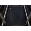 Rockstable 18U 19-Zoll Server-Rack-Schrank mit Mesh-Fronttür - freistehend - 800 kg Tragfähigkeit - Schlüsselschloss - Kabelmanagement-Schienen - verstellbare Füße (RS19-8018PP)