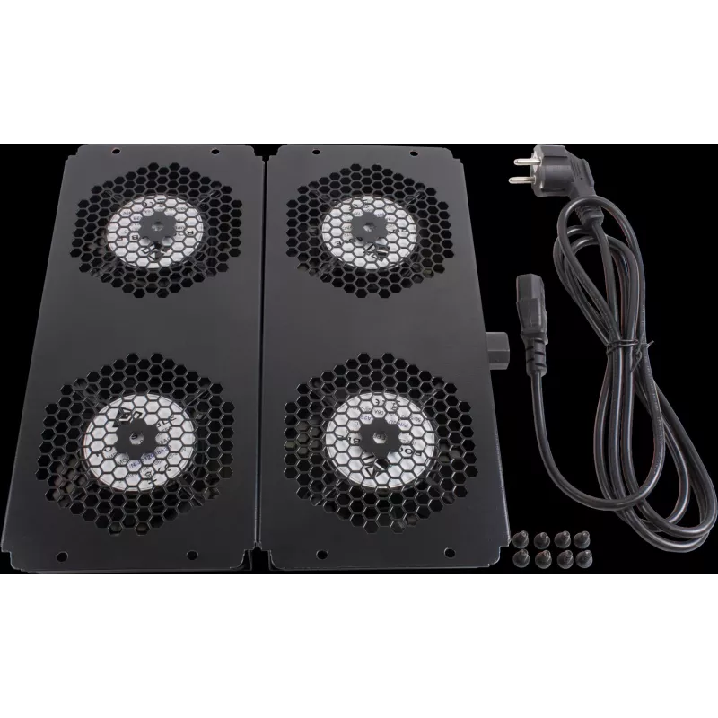 Rockstable 19 inch Kühlelement - Lüftereinschub - Einbaulüfter - Stahl - Schwarz - 1 Stück - 2,92 kg (RS19-FT68)