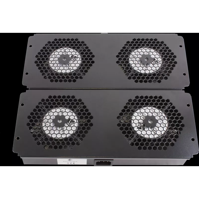 Rockstable 19 inch Kühlelement - Lüftereinschub - Einbaulüfter - Stahl - Schwarz - 1 Stück - 2,92 kg (RS19-FT68)