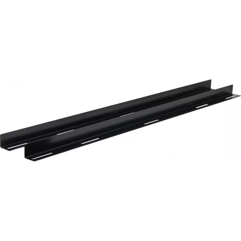 Rockstable 19 L-Support Rails für 1200 mm Tiefe - Rack-Schienenset - Schwarz - Stahl - 48,3 cm (19 Zoll) - 35 mm - 950 mm