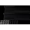 Rockstable 19 L-Support Rails für 1200 mm Tiefe - Rack-Schienenset - Schwarz - Stahl - 48,3 cm (19 Zoll) - 35 mm - 950 mm