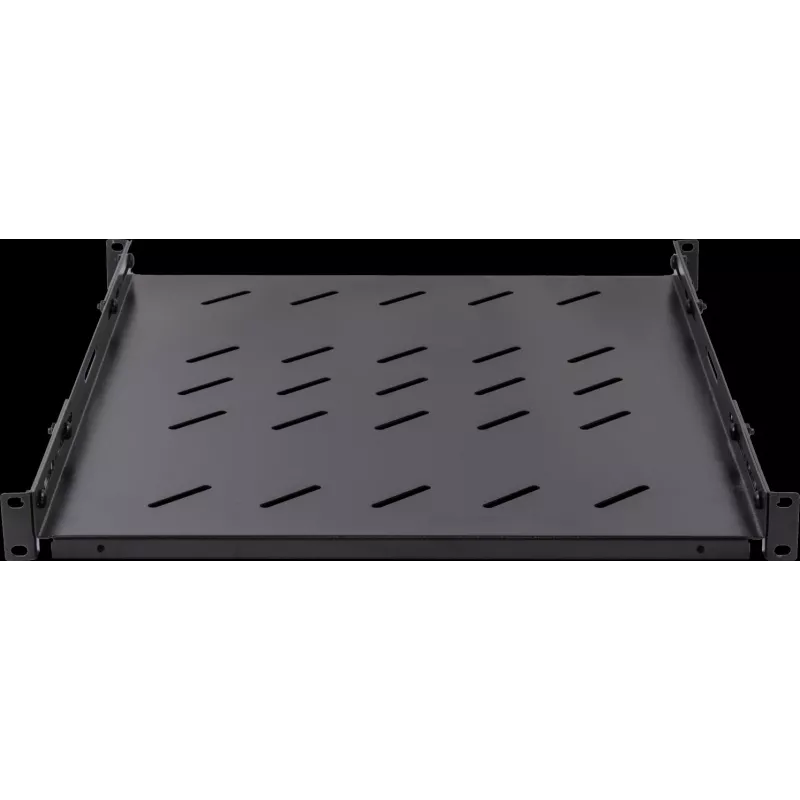 Rockstable 1U 19 Zoll Heavy Duty Rack-Einlegeboden - 100 kg Traglast, SPCC-Stahl, Schwarz (RS19-SFH78)