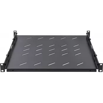 Rockstable 1U 19 Zoll Heavy Duty Rack-Einlegeboden - 100 kg Traglast, SPCC-Stahl, Schwarz (RS19-SFH78)