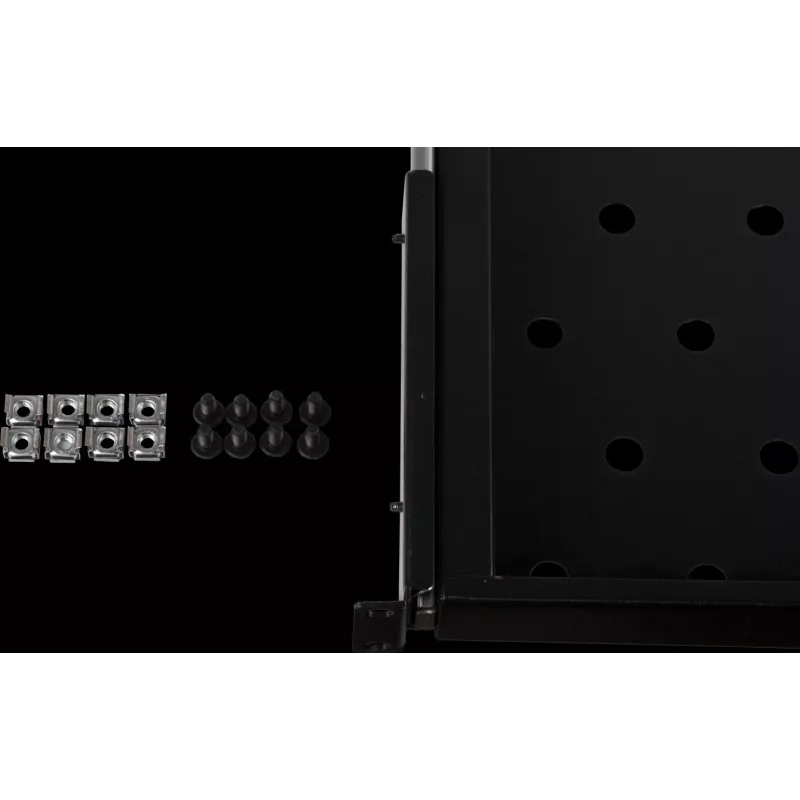 Rockstable 1U 19 Zoll ausziehbare Rackablage - Schiebeablage - SPCC-Stahl - Schwarz - 25 kg Tragfähigkeit (RS19-UH69)