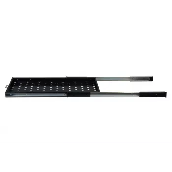Rockstable 1U 19 Zoll ausziehbare Ablage - Schiebeboden - SPCC-Stahl - Schwarz - 5,87 kg (RS19-UH612)