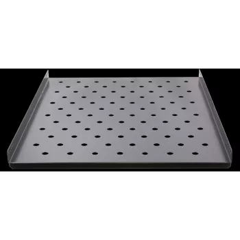Rockstable 1U 19-Zoll festes Rack-Regal, 690 mm tief, Stahl, Schwarz, 50 kg Traglast (RS19-FH69)