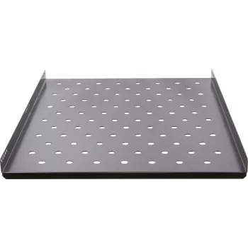 Rockstable 1U 19-Zoll festes Rack-Regal, 690 mm tief, Stahl, Schwarz, 50 kg Traglast (RS19-FH69)