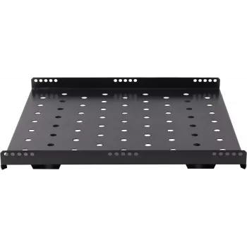 Rockstable 1U 19-Zoll Heavy-Duty Rack-Einlegeboden - Festes Regal - SPCC-Stahl - Schwarz - 1 Stück - 3,2 kg (RS19-SFH68)