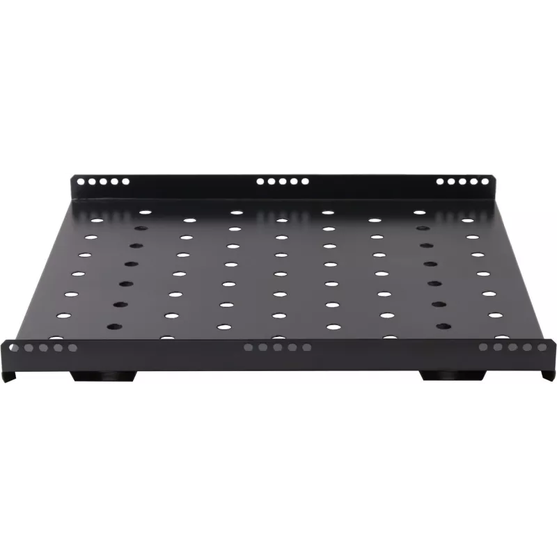 Rockstable 1U 19-Zoll Heavy-Duty Rack-Einlegeboden - Festes Regal - SPCC-Stahl - Schwarz - 1 Stück - 3,2 kg (RS19-SFH68)